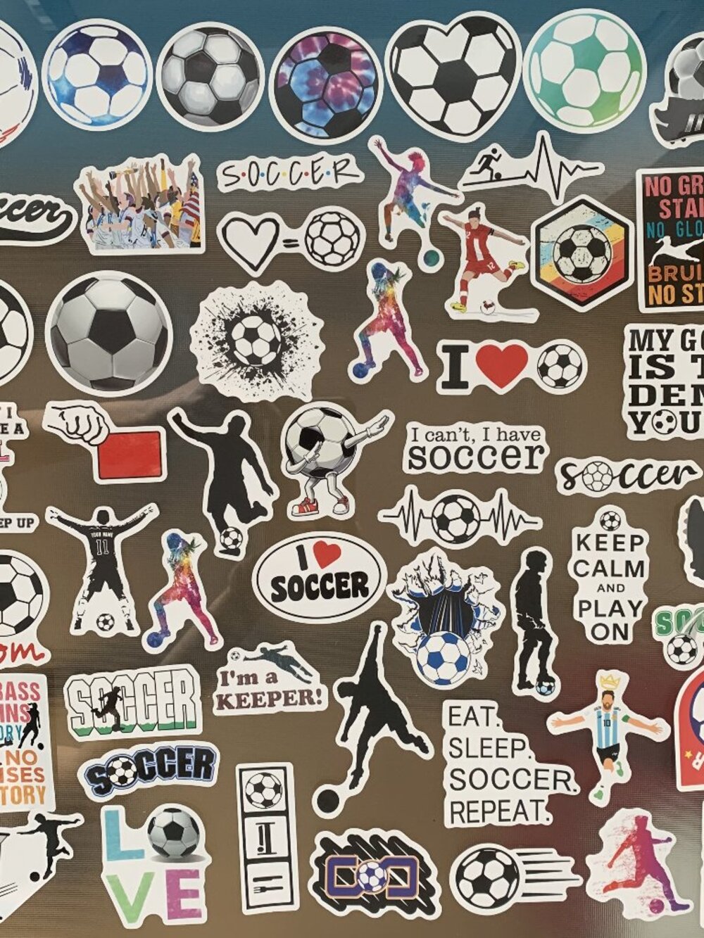 Soccer Vinyl Stickers Pack - 50 Pieces